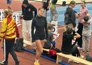 Maja podczas zawodów w hali