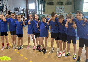 Drużyna trzecioklasistów na chwilę przed startem