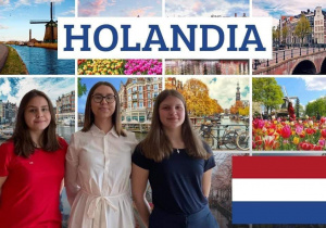Uczennice klasy 8a prezentują Holandię