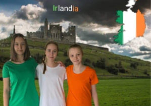 Dziewczynki z klasy 6a prezentują Irlandię