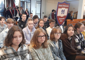 Uczniowie podczas mszy świętej w Kościele Najświętszej Marii Panny przy ul. Słowackiego.