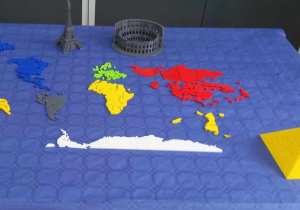 Mapa świata- wydruk 3D