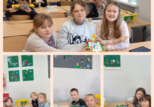 Uczniowie klasy 3b na zajęciach robotyki