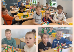 Uczniowie klasy 3a na zajęciach robotyki