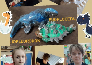 modele dinozaurów uczniów kl.3